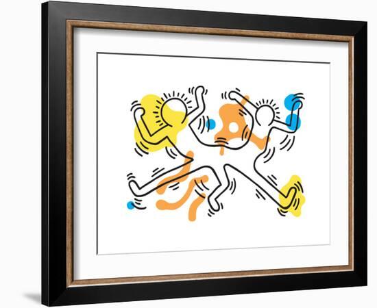 Untitled Pop Art-Keith Haring-Framed Giclee Print