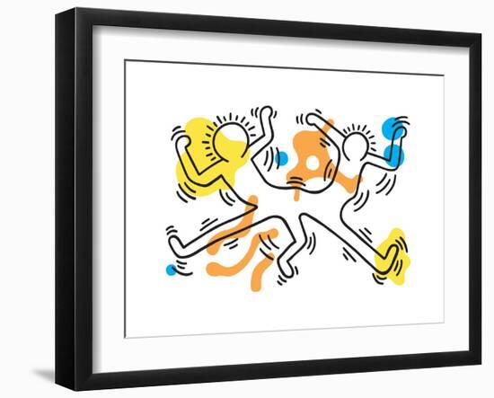 Untitled Pop Art-Keith Haring-Framed Giclee Print