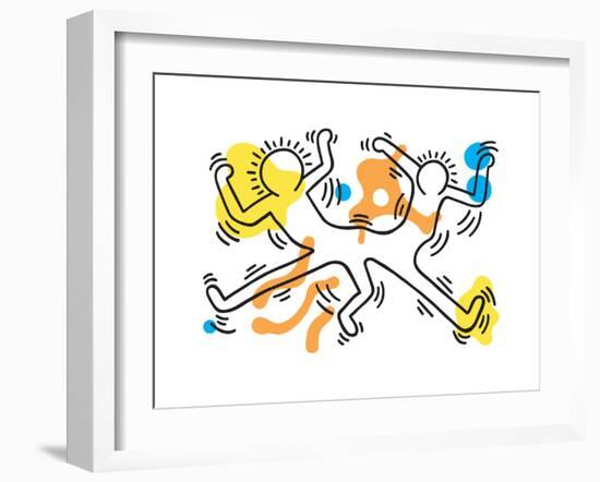 Untitled Pop Art-Keith Haring-Framed Giclee Print