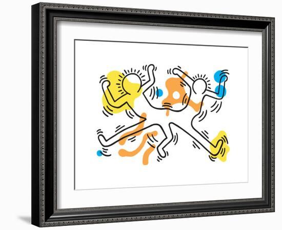 Untitled Pop Art-Keith Haring-Framed Giclee Print