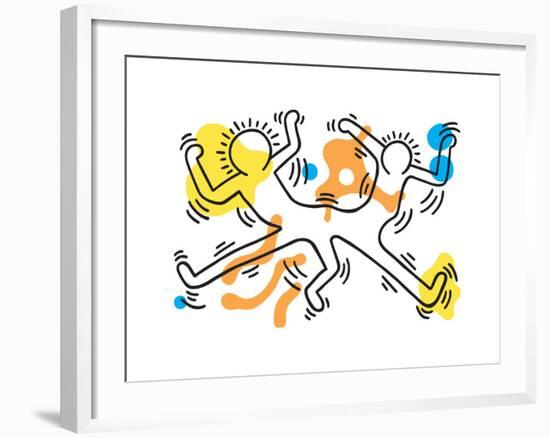 Untitled Pop Art-Keith Haring-Framed Giclee Print