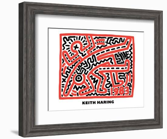 Untitled Pop Art-Keith Haring-Framed Giclee Print