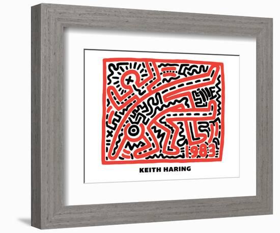 Untitled Pop Art-Keith Haring-Framed Giclee Print