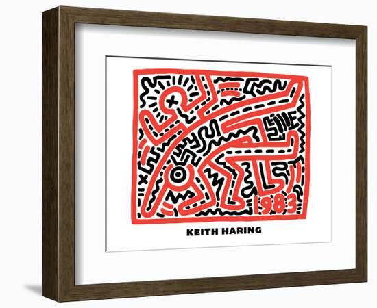 Untitled Pop Art-Keith Haring-Framed Giclee Print