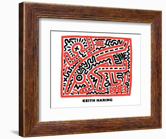 Untitled Pop Art-Keith Haring-Framed Giclee Print