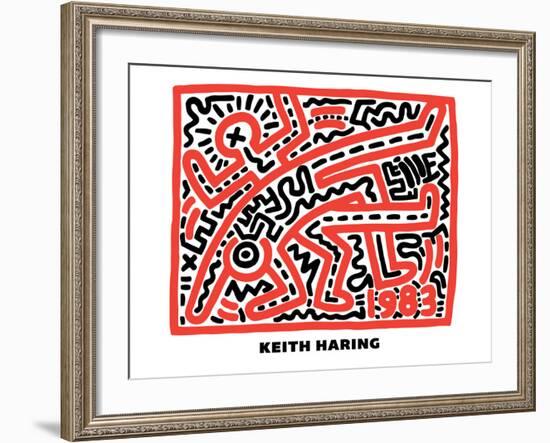 Untitled Pop Art-Keith Haring-Framed Giclee Print