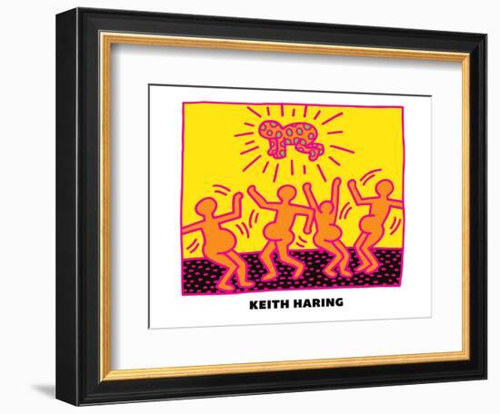 Untitled Pop Art-Keith Haring-Framed Giclee Print