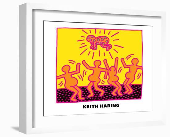 Untitled Pop Art-Keith Haring-Framed Giclee Print