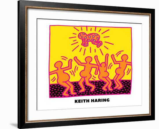 Untitled Pop Art-Keith Haring-Framed Giclee Print