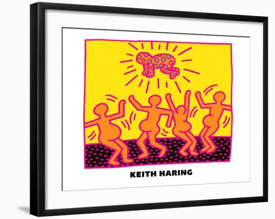 Untitled Pop Art-Keith Haring-Framed Giclee Print