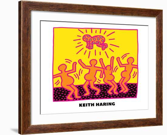 Untitled Pop Art-Keith Haring-Framed Giclee Print