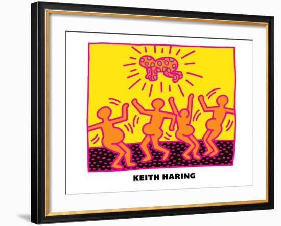 Untitled Pop Art-Keith Haring-Framed Giclee Print