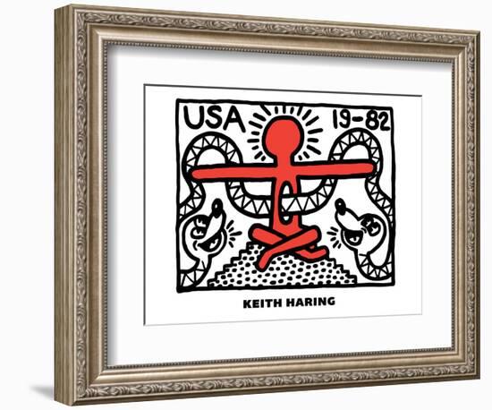 Untitled Pop Art-Keith Haring-Framed Giclee Print