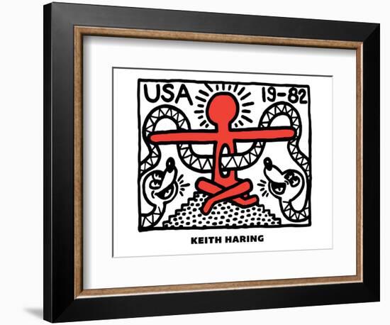 Untitled Pop Art-Keith Haring-Framed Giclee Print