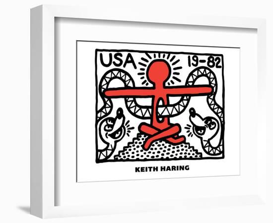 Untitled Pop Art-Keith Haring-Framed Giclee Print