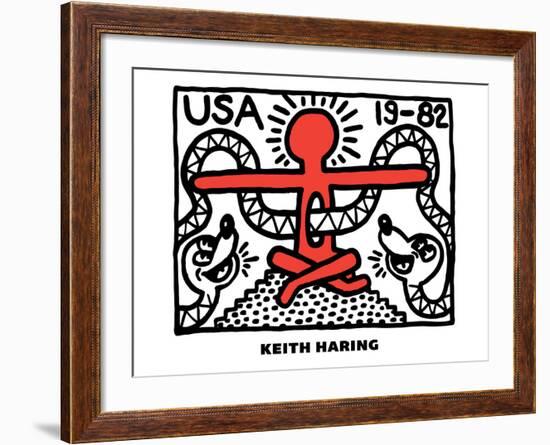 Untitled Pop Art-Keith Haring-Framed Giclee Print