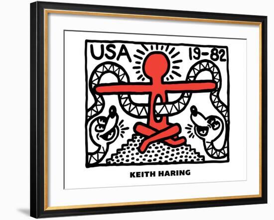 Untitled Pop Art-Keith Haring-Framed Giclee Print