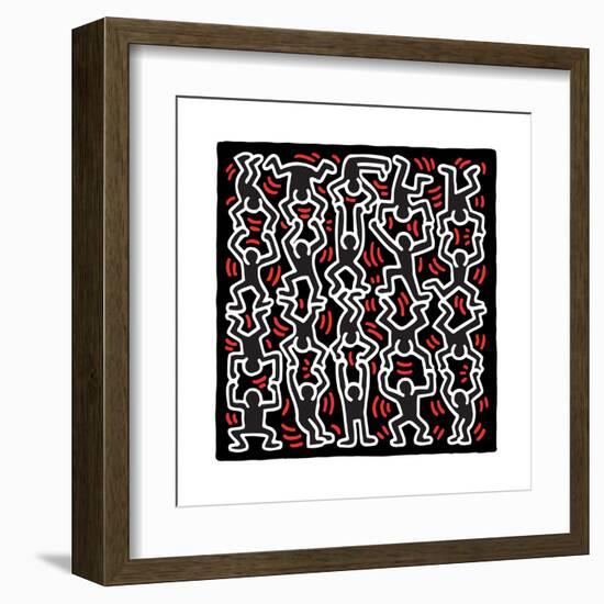 Untitled Pop Art-Keith Haring-Framed Giclee Print