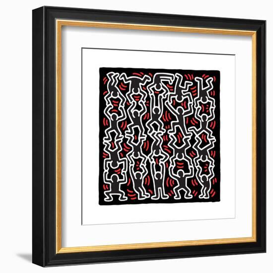 Untitled Pop Art-Keith Haring-Framed Giclee Print