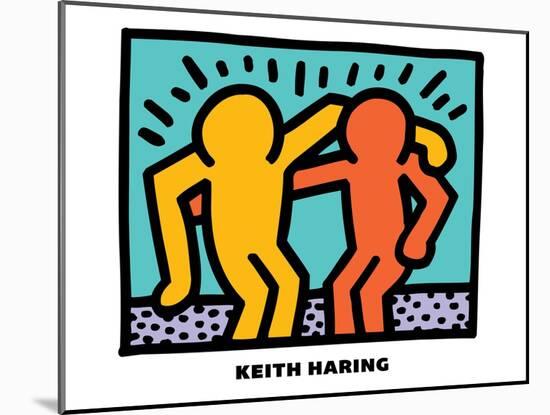 Untitled Pop Art-Keith Haring-Mounted Giclee Print