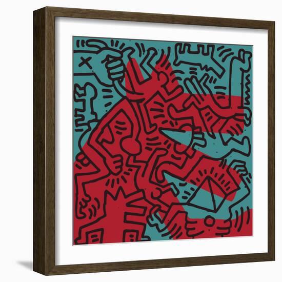 Untitled Pop Art-Keith Haring-Framed Giclee Print