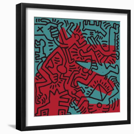 Untitled Pop Art-Keith Haring-Framed Giclee Print