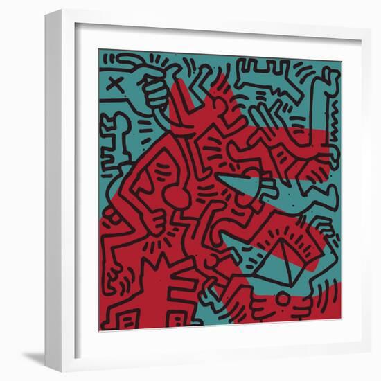 Untitled Pop Art-Keith Haring-Framed Giclee Print