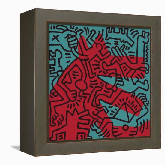 Untitled Pop Art-Keith Haring-Framed Premier Image Canvas