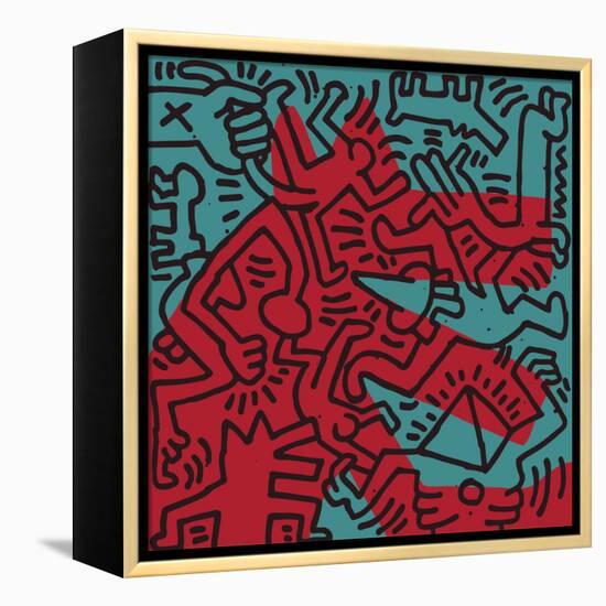 Untitled Pop Art-Keith Haring-Framed Premier Image Canvas