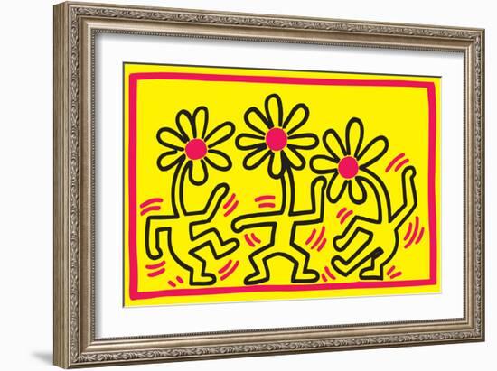 Untitled Pop Art-Keith Haring-Framed Giclee Print