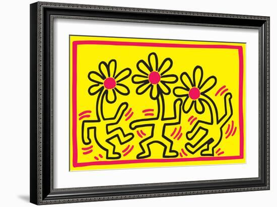 Untitled Pop Art-Keith Haring-Framed Giclee Print