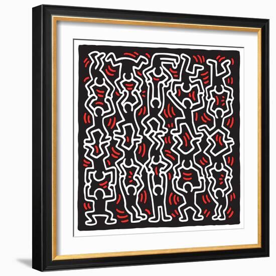 Untitled Pop Art-Keith Haring-Framed Giclee Print