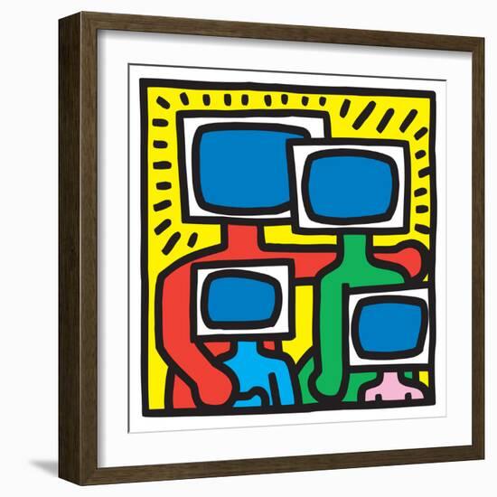 Untitled Pop Art-Keith Haring-Framed Giclee Print