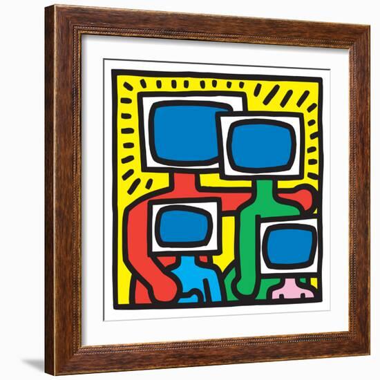 Untitled Pop Art-Keith Haring-Framed Giclee Print