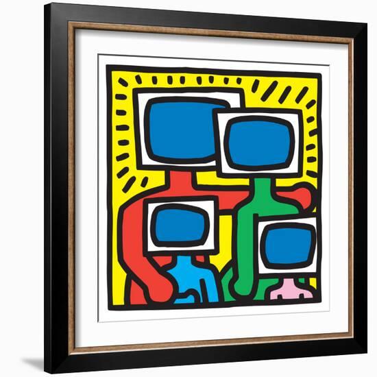 Untitled Pop Art-Keith Haring-Framed Giclee Print