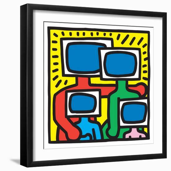 Untitled Pop Art-Keith Haring-Framed Giclee Print