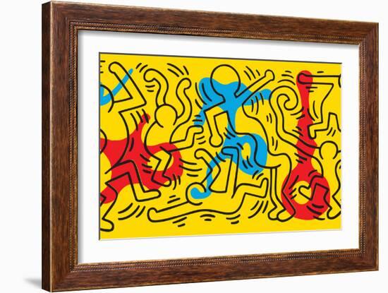 Untitled Pop Art-Keith Haring-Framed Giclee Print