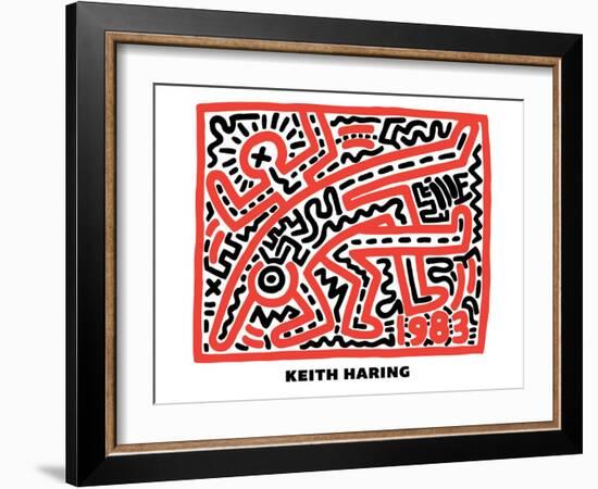 Untitled Pop Art-Keith Haring-Framed Giclee Print