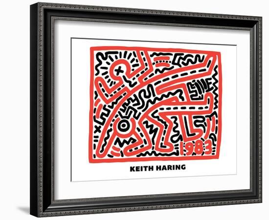 Untitled Pop Art-Keith Haring-Framed Giclee Print