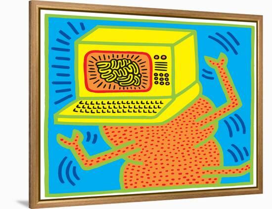 Untitled Pop Art-Keith Haring-Framed Premier Image Canvas