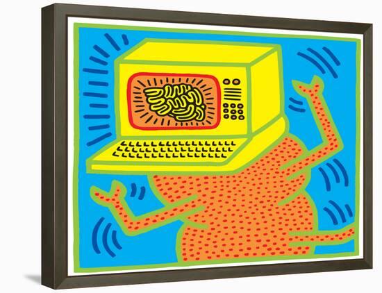 Untitled Pop Art-Keith Haring-Framed Premier Image Canvas