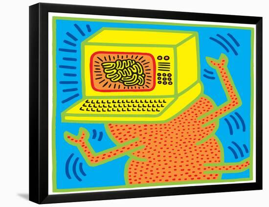 Untitled Pop Art-Keith Haring-Framed Premier Image Canvas