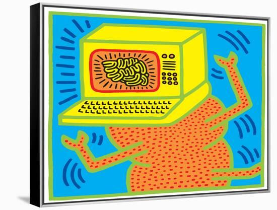 Untitled Pop Art-Keith Haring-Framed Premier Image Canvas