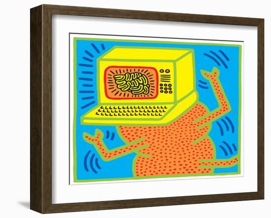 Untitled Pop Art-Keith Haring-Framed Giclee Print