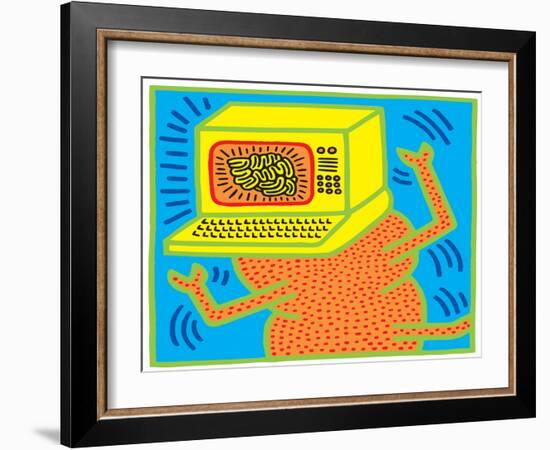 Untitled Pop Art-Keith Haring-Framed Giclee Print