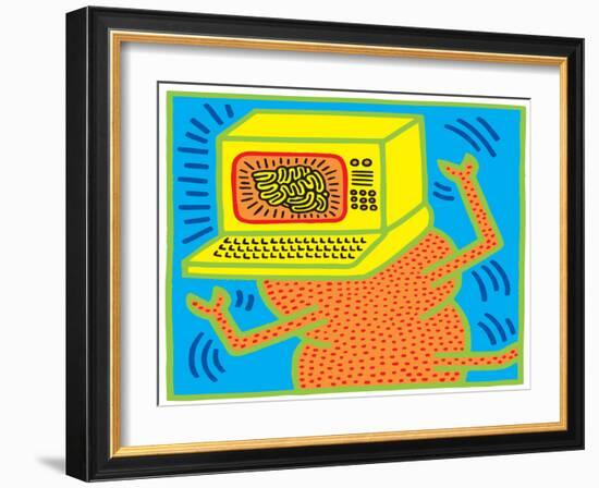 Untitled Pop Art-Keith Haring-Framed Giclee Print