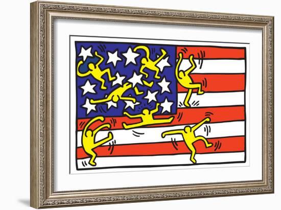 Untitled Pop Art-Keith Haring-Framed Giclee Print