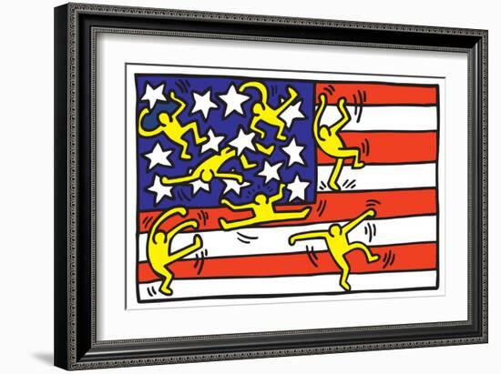 Untitled Pop Art-Keith Haring-Framed Giclee Print