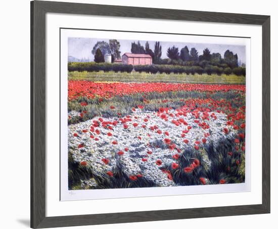 Untitled - Poppy Fields-Oliviero Masi-Framed Limited Edition