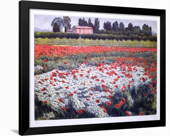 Untitled - Poppy Fields-Oliviero Masi-Framed Limited Edition